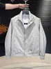 Jaqueta Masculina com Gola Alta 2026 Moda Outono/Inverno Simples Versátil Roupa Masculina Estilo Coreano Casual Slim Fit Top
