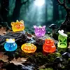 Calabaza Fantasma Luminosa de Halloween Transfronteriza Figuras Lindas Accesorios de Decoración DIY Mini Adornos de Escritorio para Micro Paisajes