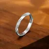 Anillo Mobius de Plata Pura 990 para Mujer, Anillo Abierto de Lujo Ligero, Joyería de Nicho Estilo Ins, Anillo Mobius