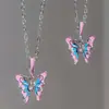 Collar de Mariposa con Perlas Ins Explosivo Lujo Ligero Versátil para Mujer Cadena de Clavícula de Alta Gama Moda Distintiva Verano