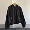 2026 Nuevo Estilo Sudadera con Cremallera Corta Chaqueta Corta Cardigan Deportivo Casual Chaqueta al por Mayor H18AW8218