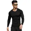 Tallas Asiáticas en Stock para Uso Doméstico: Camiseta de Entrenamiento de Ciclismo Fina de Manga Larga de Compresión, Elástica, Secado Rápido, Deportes al Aire Libre