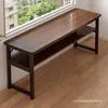 Escritorio doble largo para estudiantes, uso en casa en dormitorio, escritorio de estudio para escribir, escritorio rectangular de oficina para computadora montado en la pared para viviendas de alquiler