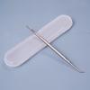 Palito de aço inoxidável para pegar cílios com pente dispositivo auxiliar para pentear e fixar cílios pente auxiliar para cílios ferramenta para cílios em flor