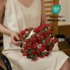 Manta con Ramo de Rosas Terminada Flor Eterna Manta para la Siesta Manta Decorativa Tejida a Mano Manta Día de San Valentín Chino Regalo de Cumpleaños