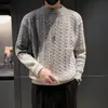 Luz de otoño suéter para hombre maduro ins suéter de manga larga de color contrastante japonés top de fondo de estilo coreano moderno y guapo