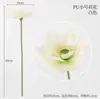 Flor de Lótus Artificial com Sensação de Molhado Decoração de Paisagem Avançada Ornamentos de Planta Verde de PU Vaso Planta de Alto Padrão para Salão de Buda