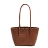 Bolsa de Palha para Férias na Praia de Verão 2026 Nova Bolsa de Palha Cesta de Palha Artesanal Bolsa de Ombro Casual Retrô para Mulheres