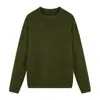Suéter Redondo Retro para Hombre Otoño e Invierno Nuevo Estilo Camiseta Interior de Punto Estilo Perezoso para Hombre Suéter Casual y Versátil