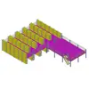 Racks de Mezanino de Alta Resistência Fábrica Armazém Construção Plataforma de Estrutura de Aço Modular Racks de Armazenamento de Dois Níveis Três Níveis