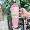Taza de Coche de Nuevo Modelo Transfronteriza de 40 oz Termo de Acero Inoxidable 304 con Popote, Taza Portátil al Aire Libre con Asa Emergente