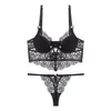 Conjunto de sujetador de encaje fino sexy estilo francés para mujer, minimiza los bustos grandes, previene la flacidez, lencería de talla grande