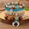 Novo Bracelete Colorido de Turquesa Sintética, Bracelete de Liga Dopamina Retrô, Joias Bohemianas, Acessórios de Foto de Yunnan