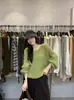O único suéter quente VI+ de outono para mulheres, estilo coreano, caimento lazy, versátil, solto, modelador, multicolorido, gola redonda 99509