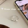 Joia de Design Nicho Coreano, Anel de Pérola de Água Doce Natural S925 Prata de Lei Total, Abertura e Empilhamento de Alto Padrão