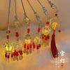 Lanterna Luminosa Hairpin Estilo Antigo Novo Chinês Hanfu Headwear Palace Lâmpada Traseira Cabeça Disco Hairpin Ano Novo Passo