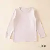 Ropa interior térmica de algodón cepillado para otoño e invierno para niños, camiseta de algodón puro grado A, prenda interior cálida, camiseta base de cuello semi-alto para niños y niñas