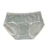 10A Algodón Puro Estampado Floral Pequeño Borde de Encaje Chica Dulce Ropa Interior Extensión de Algodón Puro en la Entrepierna Otoño e Invierno Bragas de Cintura Media