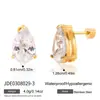 Brincos femininos estilo europeu e americano Wanxing aço inoxidável banhado a ouro 18k zircônia conjunto de brincos de luxo leve de alta qualidade atacado transfronteiriço