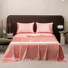 Juego de funda nórdica de satén imitación seda, sábana bajera, sábana encimera, funda de almohada, juego de tres piezas, juego de cuatro piezas, exportación de Amazon EE. UU. transfronteriza