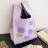 Bolsa tejida para teléfono móvil para mujer color dopamina bolsa tejida suave de vestir estilo coreano ins color de contraste amor bolso al por mayor