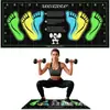 Esterilla de ejercicio de tierra de diatomeas para fitness, esterilla antideslizante para sentadillas de Pilates con huellas de pies, resistente a la suciedad y al desgaste, esterilla sencilla para entrenar