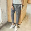 Pantalones Cortos de Lino para Hombre Estilo Coreano Talla Grande Ajustados Casual Versátil Moda Estilo Coreano Ajustados