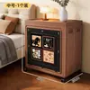 Caja de Almacenamiento de Ropa Estilo Medieval, Armario de Almacenamiento para Colchas de Gran Capacidad, Caja Organizadora de Juguetes, Armario Plegable con Ruedas