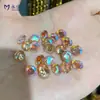 0,9~10mm Cor AB Zircônia Redonda Pedra Mágica Acessórios Despojados Colorido AAA Zircônia Cúbica Sintética Joias DIY