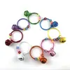 Llavero Colgante de Campana con Anillo de Colores de 45 mm, Cuentas de Letras de Colores Dulces, Accesorios DIY, Dijes para Bolsos de Mujer