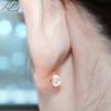Tapón de oído tapones para los oídos S925 chapado en plata oro de 18 quilates aretes accesorios tremella forzado aretes unisex plata DIY joyería de silicona