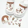 Amuletos para Zapatos Croc, Accesorios para Mujer, Clips para Zapatos DIY, Decoraciones 3D con Pedrería, Clips Desmontables, Estilo de Moda de Influencers