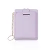 Nuevo tarjetero delgado de color puro con múltiples ranuras para tarjetas, mini llavero, billetera pequeña, monedero con cremallera para mujer a la moda