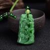 Escuro - colar colorido calcedônia verde do esmalte Guanyin Buddha do Dragão do tipo bravo grande barriga Buddha estilo étnico cadeia longa da camisola