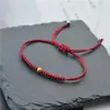 Pulsera de Cuerda Roja Tejida a Mano Regalo para Novia Pareja Mejor Amiga Pulsera Simple de Cuerda a Mano Chapada en Oro de 14K Sin Decoloración