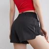 Shorts Deportivos de Verano Anti-Exposición Transfronterizos para Mujer, Falsos de Dos Piezas, Fitness, Secado Rápido, Transpirables, Pantalones de Yoga, Shorts de Entrenamiento para Correr