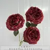 Casamento Vermelho Flor de Simulação Banquete de Bebê Chinês Banquete de Casamento Layout do Quarto de Casamento Flor Artificial Cor de Outono Série Caramelo Liderança de Estrada