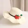 Chapéu de Palha Infantil Chapéu de Bacia de Verão Meninos e Meninas Chapéu de Sol Pequena Bolsa de Ombro Meninas Chapéu de Praia para Bebê Chapéu Pequeno Fresco Estiloso