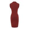 Vestido Tejido Ajustado a la Cadera Estilo Diosa Elegante de Alta Gama Deseo Puro Moda Cuello en V Adelgazante de Cintura Sexy Falda Corta para Mujer