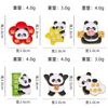 Producto Nuevo Original Texto Positivo Broche de Panda Dibujo Animado Lindo Hebilla Decorativa para Ropa Bolso Escolar Insignia Pequeña de Animales de Aleación