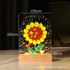 Tablero de Dibujo Acrílico Transparente con Ondas de Agua DIY Regalo Hecho a Mano Tulipán Pintado Luz Nocturna Adorno Regalo para el Día de la Madre