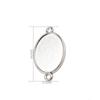 Soporte inferior ovalado de gemas de tiempo de 18 x 25 mm, accesorios de joyería, material artesanal, venta al por mayor de fábrica