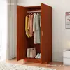 Armario para uso doméstico en el dormitorio, armario colgante simple moderno de doble capa, gabinete de almacenamiento de madera barato para viviendas de alquiler, armario grande ensamblado