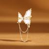 Broche Mariposa de Plisado con Pedrería de Diseño Personalizado Coreano, Pin de Traje de Nicho de Moda y Gama Alta, Accesorio para Ropa