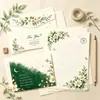 Conjunto Criativo de Papel de Carta Manuscrito com Ilustrações, Papel Timbrado Estético, Presente de Aniversário