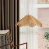 Lámpara colgante de cuerda de cáñamo retro japonesa estilo wabi-sabi para casa de huéspedes, restaurante, sala de estar, dormitorio, sala de té, lámpara de sombrero de paja tejida a mano inspirada en Zen