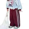 Conjunto de Felpa Forrado para Niñas Otoño e Invierno Sudadera con Capucha y Pantalones Estampado de Conejo de Dibujos Animados Bloque de Color Conjunto de Dos Piezas Engrosado Directo de Fábrica