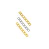 Cuentas de plata rotas de oro puro de 18 quilates con baño de cobre, espaciador cuadrado pequeño, pulsera, collar, accesorios de cuerda de cuentas D136