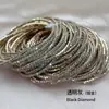 Cadena de garra de 2 mm fila única S6 strass pulsera muy fina pulsera elástica pulsera de tenis transfronterizo pulsera chapada en oro fabricantes lote