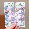Pasador de Color Gradiente para Niñas Nuevo Pasador de Nube Pinza Lateral para Niña Pasador para Flequillo de Niña Accesorios para el Cabello